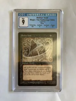 NETHER VOID - LEGENDS CGC 9.0 MINT. MAGIC MTG RARE. 1994 - Image 1