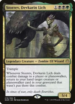 Storrev, Devkarin Lich 1x FOIL WAR MTG War of the Spark Rare MINT black green - Image 1
