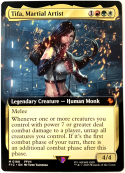MTG Tifa, Martial Artist (Extended Art) Commander: Final Fantasy 188 NM - Image 1