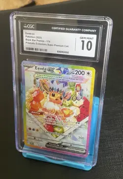 2025 POKEMON SVP EN-SV BLACK STAR PROMO #174 EEVEE EX CGC 10 GEM MINT - Image 1