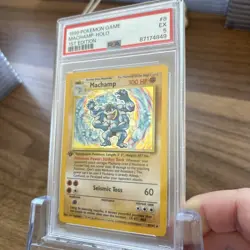 Pokemon Cards: Base Set Rare Holo: Machamp 8/102 PSA 5 🤩 - Image 2