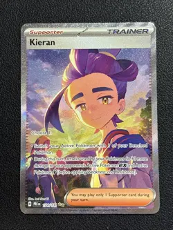 Pokemon TCG Prismatic Evolutions Kieran Special Illustration Trainer 174/131 - Image 1