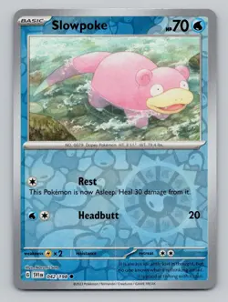 Reverse Holo Slowpoke #042/198 Common SV01: Scarlet & Violet Base Set Pokemon - Image 1