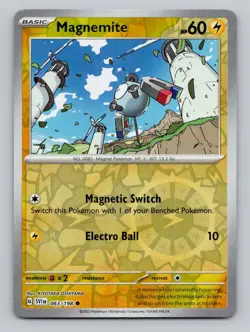 Reverse Holo Magnemite #063/198 Common SV01: Scarlet & Violet Base Set Pokemon - Image 1