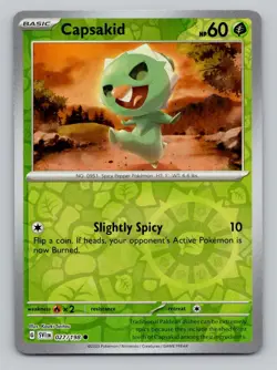 Reverse Holo Capsakid #027/198 Common SV01: Scarlet & Violet Base Set Pokemon - Image 1