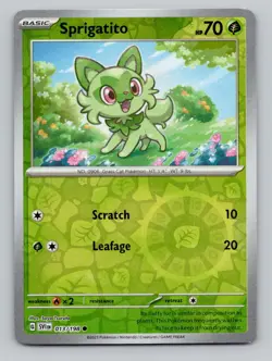 Reverse Holo Sprigatito #013/198 Common SV01: Scarlet & Violet Base Set Pokemon - Image 1