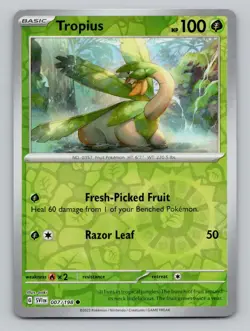 Reverse Holo Tropius #007/198 Common SV01: Scarlet & Violet Base Set Pokemon - Image 1