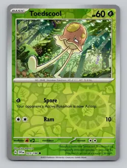 Reverse Holo Toedscool #025/198 Common SV01: Scarlet & Violet Base Set Pokemon - Image 1