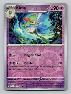 Reverse Holo Kirlia #085/198 Common SV01: Scarlet & Violet Base Set Pokemon - Image 1