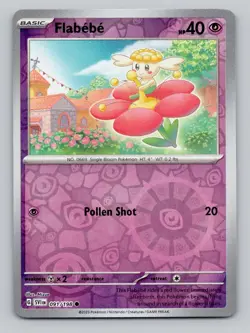 Reverse Holo Flabebe #091/198 Common SV01: Scarlet & Violet Base Set Pokemon - Image 1