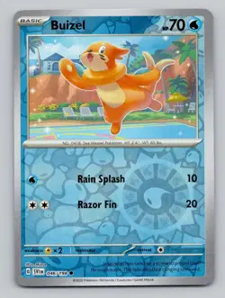 Reverse Holo Buizel #046/198 Common SV01: Scarlet & Violet Base Set Pokemon - Image 1