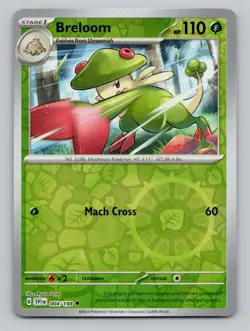 Reverse Holo Breloom #004/198 Uncommon SV01: Scarlet & Violet Base Set Pokemon - Image 1