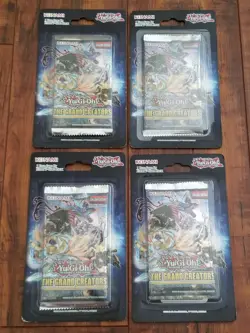 Lot of 4 - Yugioh TCG The Grand Creators 1st Edition English Blister Pack - NEW - Image 1