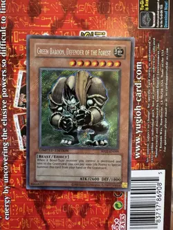 YuGiOh! Retro Pack 2 GREEN BABOON, DEFENDER OF THE FOREST Secret Rare RP02-EN099 - Image 1