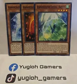 YUGIOH ADAMANCIPATOR CRYSTAL RAPTITE LEONITE DRAGITE COMMON LIGHT PLAYED MP21 - Image 1