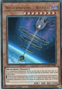 yugioh 1x Weltvermachtnis - „Weltstab“ BLMM-DE086 ULTRA RARE 1AUFLAGE DEUTSCH - Image 1