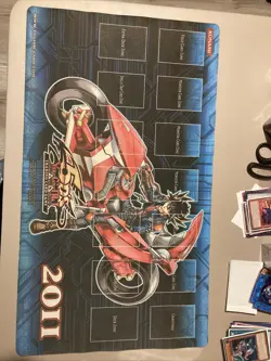 YuGiOh Playmat 5D's Yusei Fudo Hobby League 2011 Trading Card Game Used - Image 1