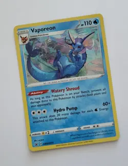 Pokemon Vaporeon SWSH072 Holo Cosmos Black Star Promo Sword & Shield 2020 Card - Image 1