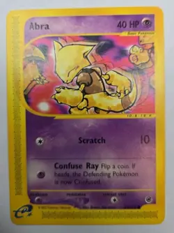 Pokemon Card - Abra - E-Reader - Common (93/165) Expedition Base Set *LP* - Image 1