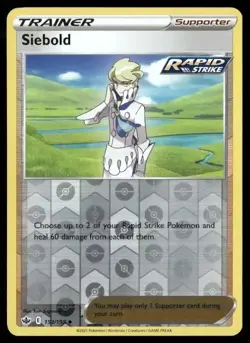 2021 Chilling Reign Set Pokemon Card 153 Siebold Reverse Foil NM - Image 1
