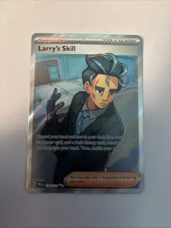 Pokemon Prismatic Evolutions Full Art Ultra Rare Holo Card 139/131 Larry's Skill - Image 1