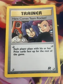Pokemon TCG Team Rocket Holo Rare Card 15/82 Here Comes Team Rocket - NM - Image 1