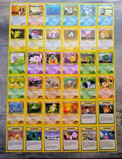 Pokemon Vintage GYM HEROES Card Lot 1999 WOTC LP/NM No Dupes - Image 1
