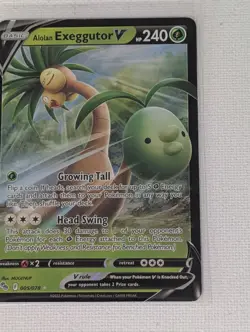 Alolan Exeggutor V Pokemon Card 240 HP Basic 005/078 - Image 3