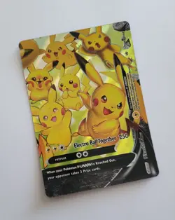 Pokemon Pikachu V-Union SWSH142 SWSH Black Star Promo Card Holo Full Art EN 2021 - Image 1