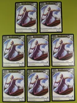 8 Soldier Token Born of the Gods Magic the Gathering MTG 8 - Image 1