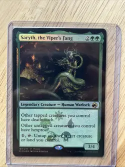 MTG Magic The Gathering Saryth, The Viper’s Fang Foil Promo Deathtouch Commander - Image 1