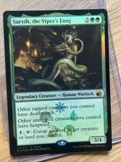 MTG Magic The Gathering Saryth, The Viper’s Fang Foil Promo Deathtouch Commander - Image 2
