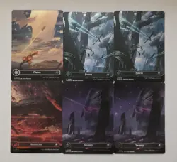 MTG Edge Of Eternities 2x Forest 2x Swamp 1x Plains 1x Mountain, All Foil Cards - Image 1