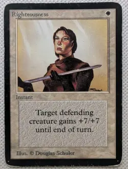 Righteousness - MP - MTG Alpha Magic The Gathering - Image 1