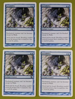 Invisibility x4 Eighth Edition 8th 4x Playset Magic the Gathering MTG - Image 1