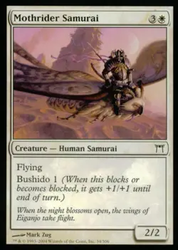 Mothrider Samurai -Foil Medium Play MTG Champions of Kamigawa - Image 1