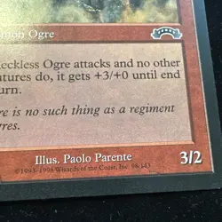 RECKLESS OGRE - MTG Magic the Gathering Card - Exodus - Common - Image 2
