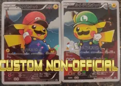 CUST0M-MADE SEE DSCR 2016 Pokemon Japanese Luigi Mario Pikachu 294/XY-P 296/XY-P - Image 1