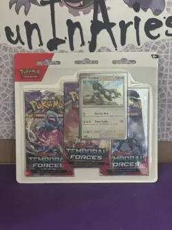 Pokemon TCG - Temporal Forces - 3pk Premium Checklane Blister Pack - Case New! - Image 1