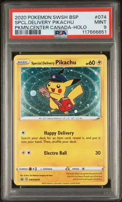Pokemon - Special Delivery Pikachu Pokemon Center Holo SWSH074 - Image 1