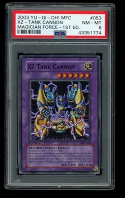 Yugioh XY-Tank Cannon MFC-053 1st Ed Super Rare PSA 8 - Image 1