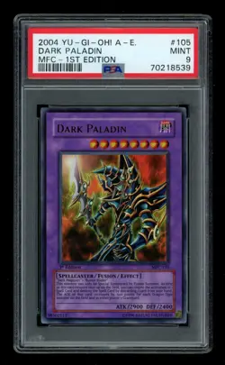 Yugioh Dark Paladin 1st ED AE MFC-105 PSA 9 - Image 1