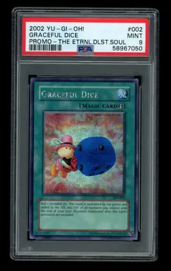 Yugioh Graceful Dice EDS-002 Unlimited Secret Rare PSA 9 - Image 1