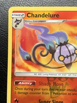 Chandelure 13/145 Reverse Holo Guardians Rising Rare Pokemon TCG Card NM - Image 2