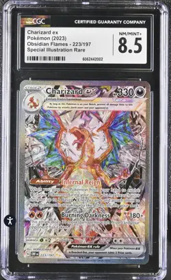 CGC 8.5 CHARIZARD EX Obsidian Flames Alt Art SIR Pokemon Card #223 NM-MINT - Image 1