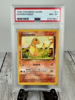 1999 Pokemon Game #46 Charmander PSA 8 Base Set Unlimited Card - Image 2