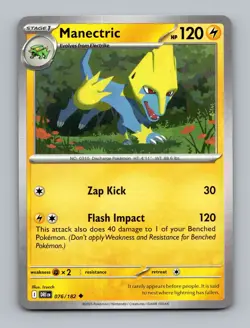 (2x PlaySet) Manectric 076/182 SV10: Destined Rivals Non Holo Pokemon NM/NP Card - Image 1