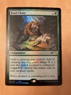 Magic the Gathering Promo Food Chain Foil Used Card Collectible - Image 1