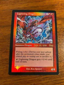 Lightning Dragon Foil Magic the Gathering Promo Card - Image 1