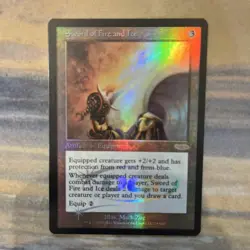 MTG Fire And Ice Sword Foil Judge Promo Card Collectible Mint Condition - Image 1